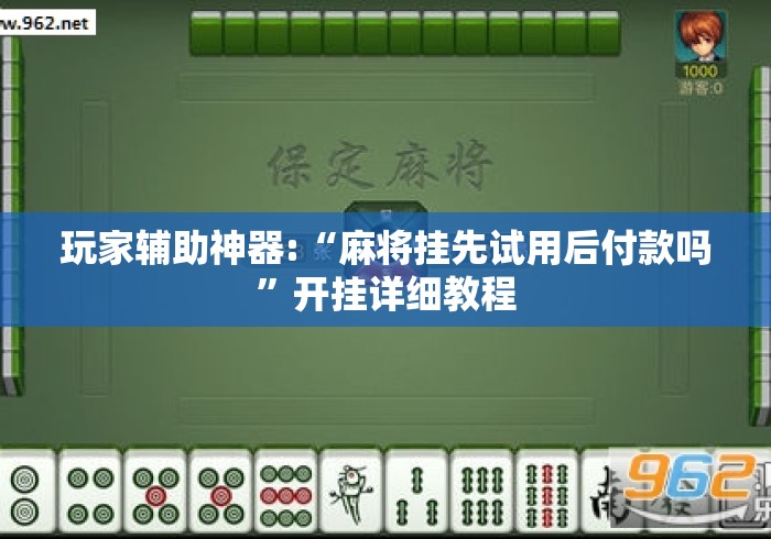 玩家辅助神器:“麻将挂先试用后付款吗”开挂详细教程