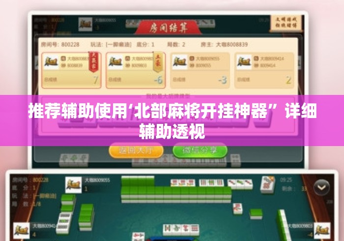 推荐辅助使用‘北部麻将开挂神器	”详细辅助透视