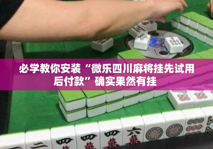 必学教你安装“微乐四川麻将挂先试用后付款”确实果然有挂 