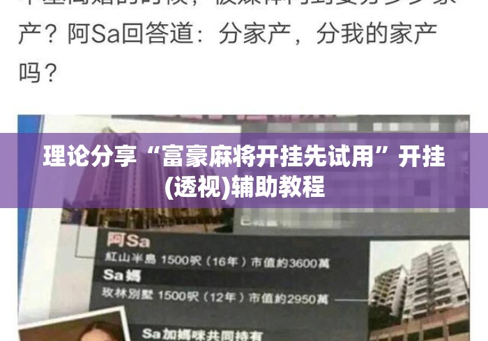 理论分享“富豪麻将开挂先试用	”开挂(透视)辅助教程