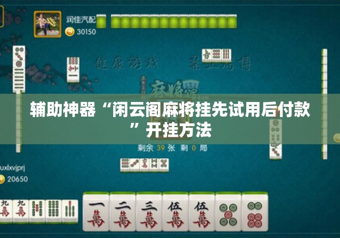辅助神器“闲云阁麻将挂先试用后付款”开挂方法
