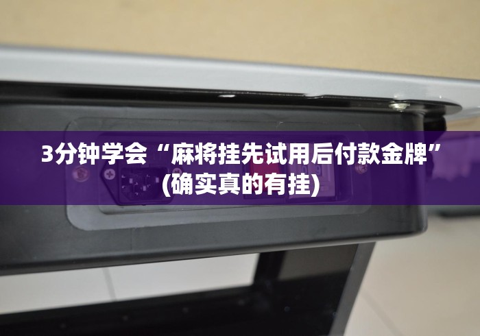3分钟学会“麻将挂先试用后付款金牌”(确实真的有挂)