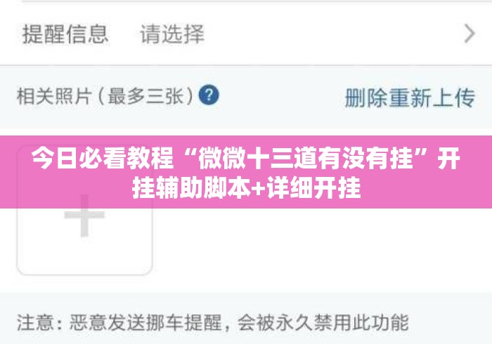 今日必看教程“微微十三道有没有挂”开挂辅助脚本+详细开挂