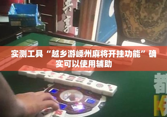 实测工具“越乡游嵊州麻将开挂功能”确实可以使用辅助
