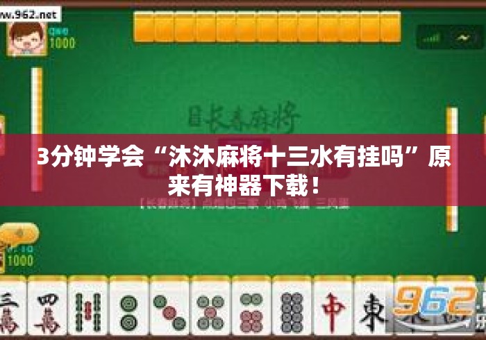 3分钟学会“沐沐麻将十三水有挂吗”原来有神器下载！