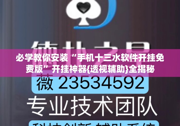 必学教你安装“手机十三水软件开挂免费版”开挂神器{透视辅助}全揭秘