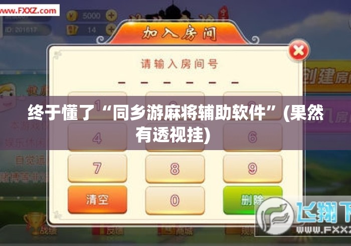 终于懂了“同乡游麻将辅助软件”(果然有透视挂) 