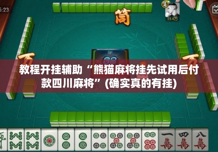 教程开挂辅助“熊猫麻将挂先试用后付款四川麻将	”(确实真的有挂)