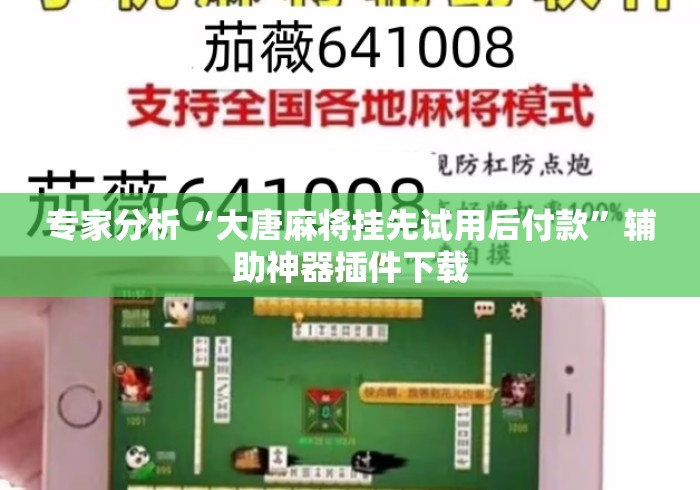 专家分析“大唐麻将挂先试用后付款”辅助神器插件下载