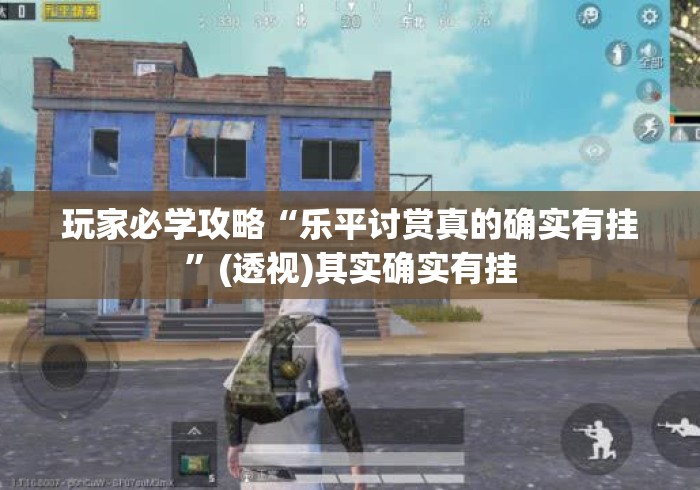 玩家必学攻略“乐平讨赏真的确实有挂	”(透视)其实确实有挂