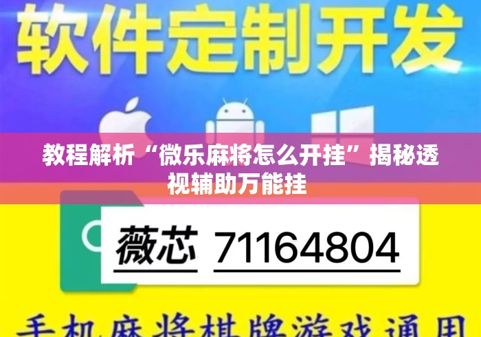 教程解析“微乐麻将怎么开挂”揭秘透视辅助万能挂 