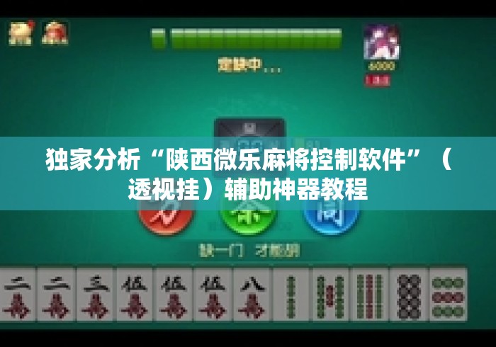独家分析“陕西微乐麻将控制软件”（透视挂）辅助神器教程