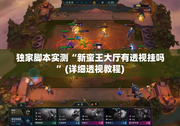 独家脚本实测“新蛮王大厅有透视挂吗”(详细透视教程)