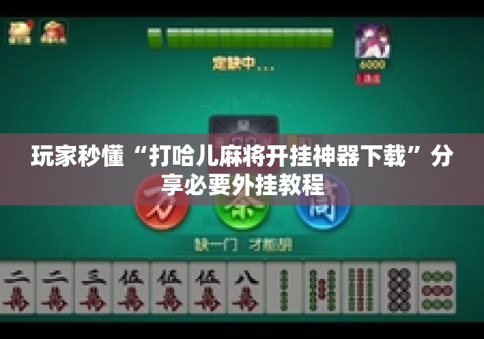 玩家秒懂“打哈儿麻将开挂神器下载	”分享必要外挂教程
