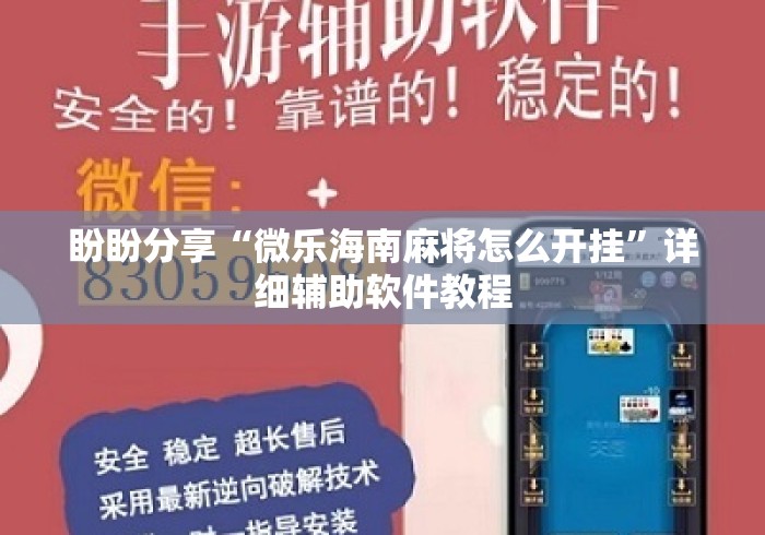 盼盼分享“微乐海南麻将怎么开挂”详细辅助软件教程