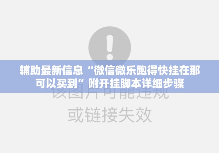 辅助最新信息“微信微乐跑得快挂在那可以买到”附开挂脚本详细步骤