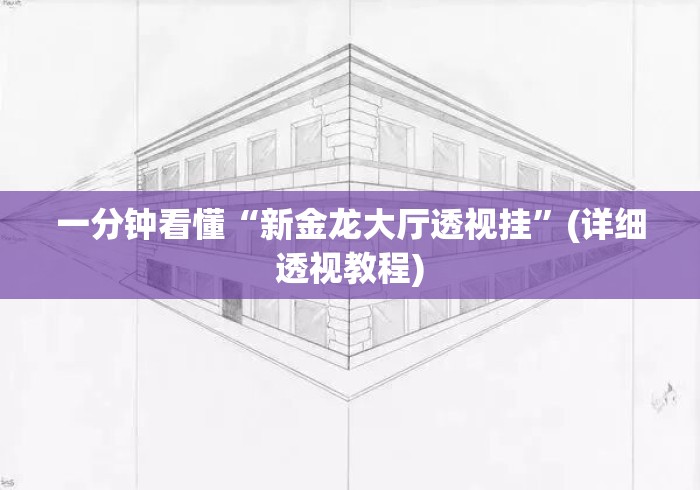 一分钟看懂“新金龙大厅透视挂”(详细透视教程)