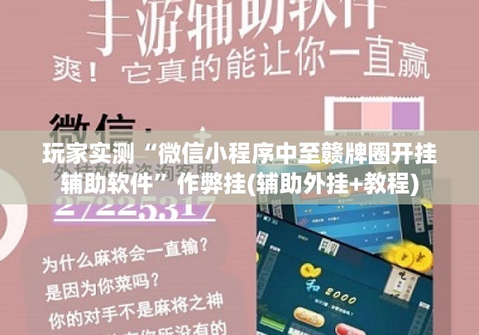 玩家实测“微信小程序中至赣牌圈开挂辅助软件”作弊挂(辅助外挂+教程)