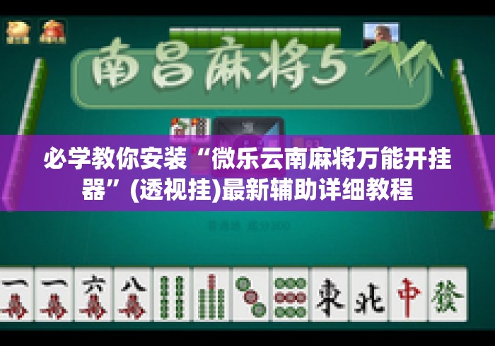 必学教你安装“微乐云南麻将万能开挂器	”(透视挂)最新辅助详细教程