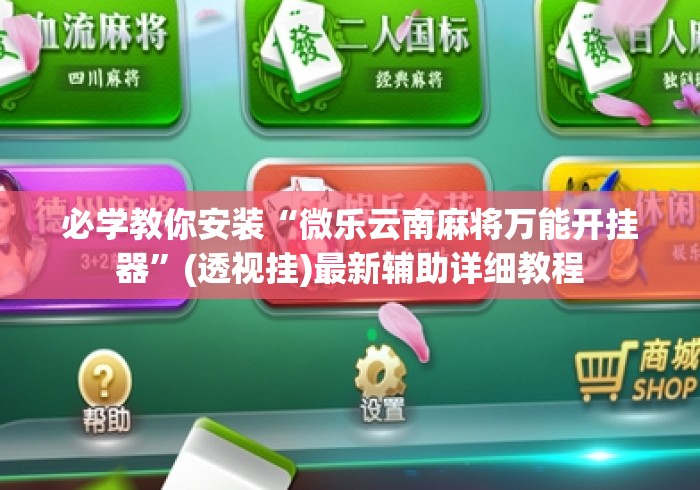 必学教你安装“微乐云南麻将万能开挂器	”(透视挂)最新辅助详细教程