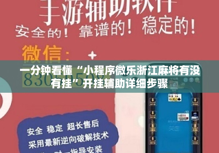一分钟看懂“小程序微乐浙江麻将有没有挂	”开挂辅助详细步骤