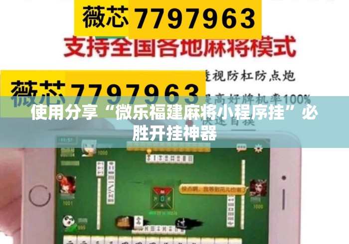 使用分享“微乐福建麻将小程序挂”必胜开挂神器