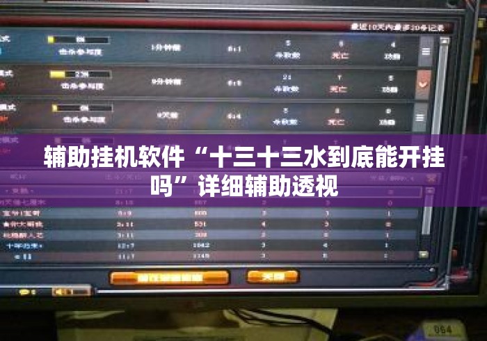 辅助挂机软件“十三十三水到底能开挂吗”详细辅助透视