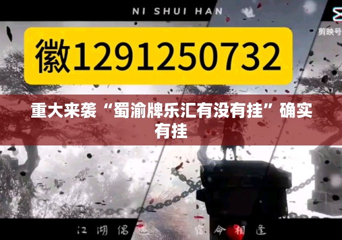 重大来袭“蜀渝牌乐汇有没有挂”确实有挂