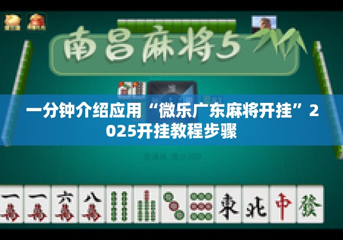 一分钟介绍应用“微乐广东麻将开挂”2025开挂教程步骤