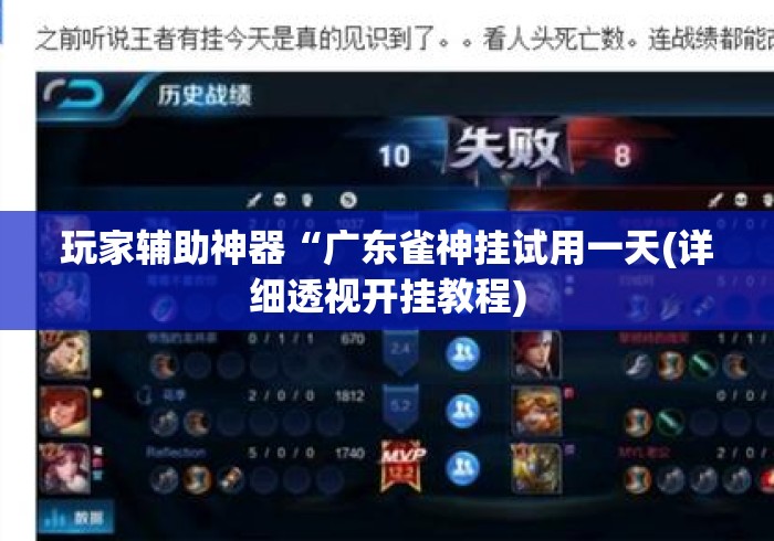 玩家辅助神器“广东雀神挂试用一天(详细透视开挂教程) 玩家辅助神器“广东雀神挂试用一天(详细透视开挂教程)