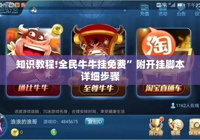 知识教程!全民牛牛挂免费	”附开挂脚本详细步骤