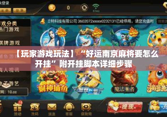 【玩家游戏玩法】“好运南京麻将要怎么开挂”附开挂脚本详细步骤