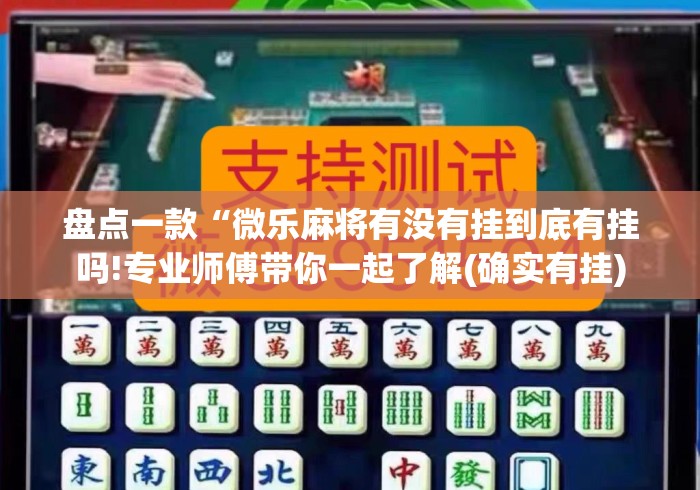 盘点一款“微乐麻将有没有挂到底有挂吗!专业师傅带你一起了解(确实有挂) 盘点一款“微乐麻将有没有挂到底有挂吗!专业师傅带你一起了解(确实有挂)