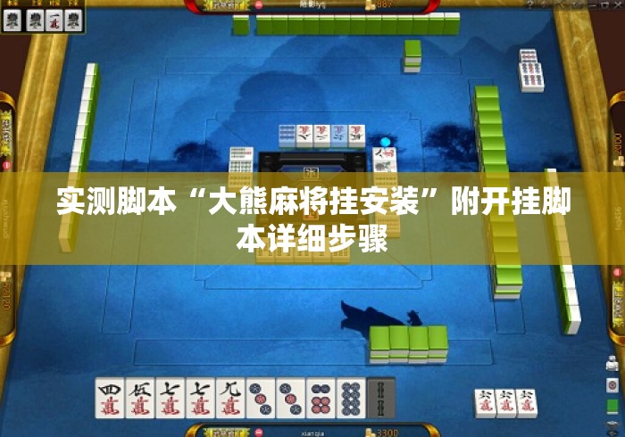 实测脚本“大熊麻将挂安装”附开挂脚本详细步骤