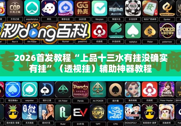 2026首发教程“上品十三水有挂没确实有挂”（透视挂）辅助神器教程