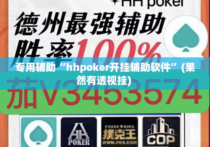 专用辅助“hhpoker开挂辅助软件”(果然有透视挂) 