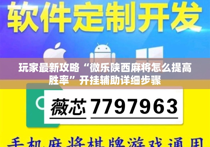 玩家最新攻略“微乐陕西麻将怎么提高胜率”开挂辅助详细步骤