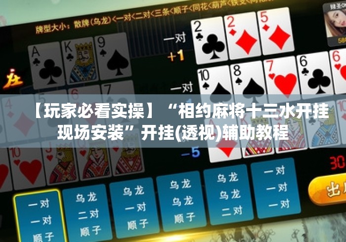 【玩家必看实操】“相约麻将十三水开挂现场安装”开挂(透视)辅助教程