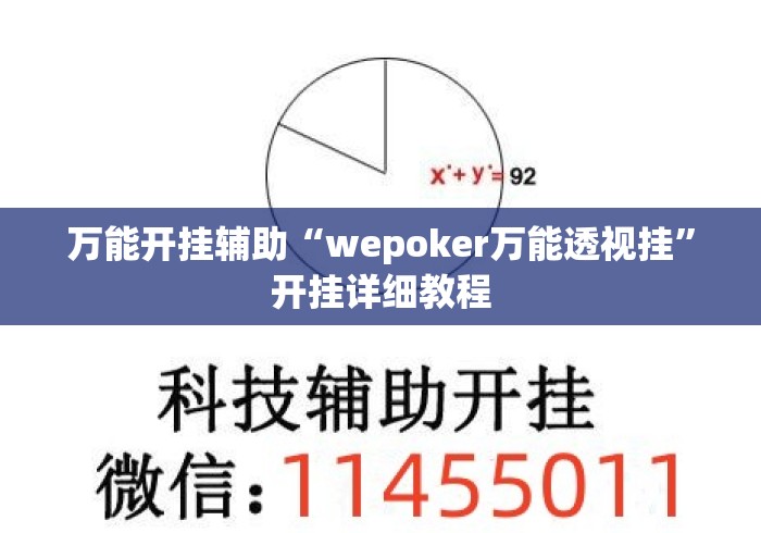 万能开挂辅助“wepoker万能透视挂”开挂详细教程