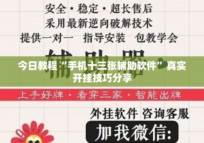 今日教程“手机十三张辅助软件”真实开挂技巧分享