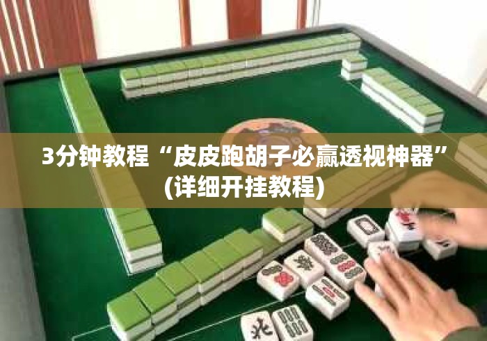 3分钟教程“皮皮跑胡子必赢透视神器”(详细开挂教程)