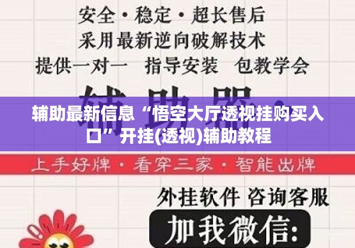 辅助最新信息“悟空大厅透视挂购买入口”开挂(透视)辅助教程