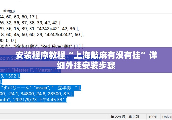 安装程序教程“上海敲麻有没有挂”详细外挂安装步骤