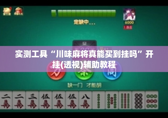 实测工具“川味麻将真能买到挂吗”开挂(透视)辅助教程