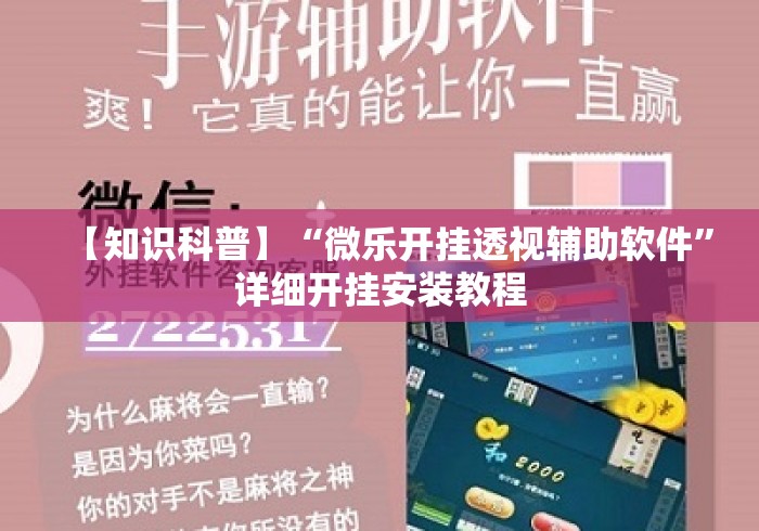 【知识科普】“微乐开挂透视辅助软件	”详细开挂安装教程