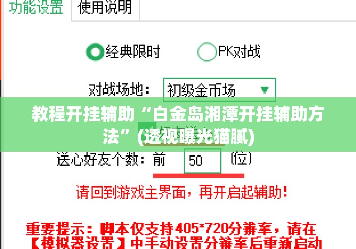 教程开挂辅助“白金岛湘潭开挂辅助方法”(透视曝光猫腻)