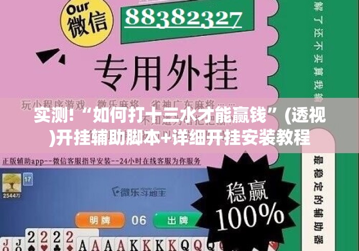 实测!“如何打十三水才能赢钱	”(透视)开挂辅助脚本+详细开挂安装教程
