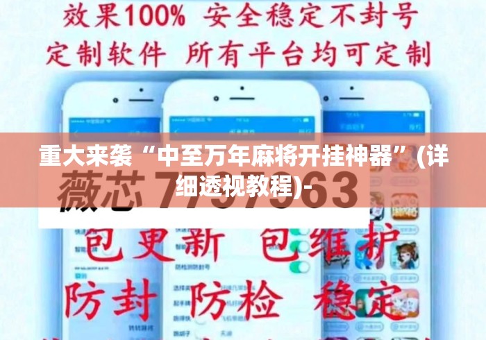 重大来袭“中至万年麻将开挂神器”(详细透视教程)-