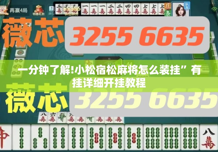 一分钟了解!小松宿松麻将怎么装挂	”有挂详细开挂教程