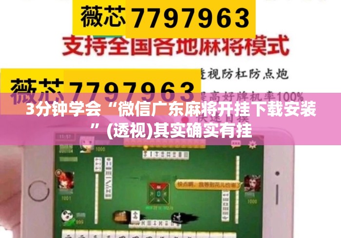 3分钟学会“微信广东麻将开挂下载安装”(透视)其实确实有挂